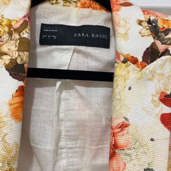 Zara Floral Spring/Summer Blazer Sz Small - Picture 5 of 5